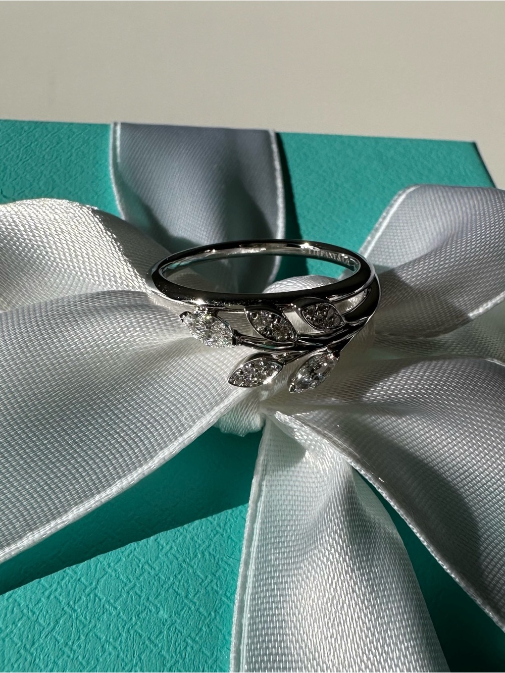 Rare Exclusive Tiffany Victoria Diamond Vine Ring in Platinum 0.24 CTW $7500